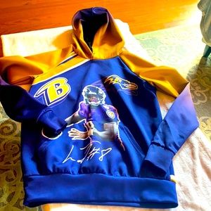 NWOT Lamar Jackson Ravens hoodie, adult small